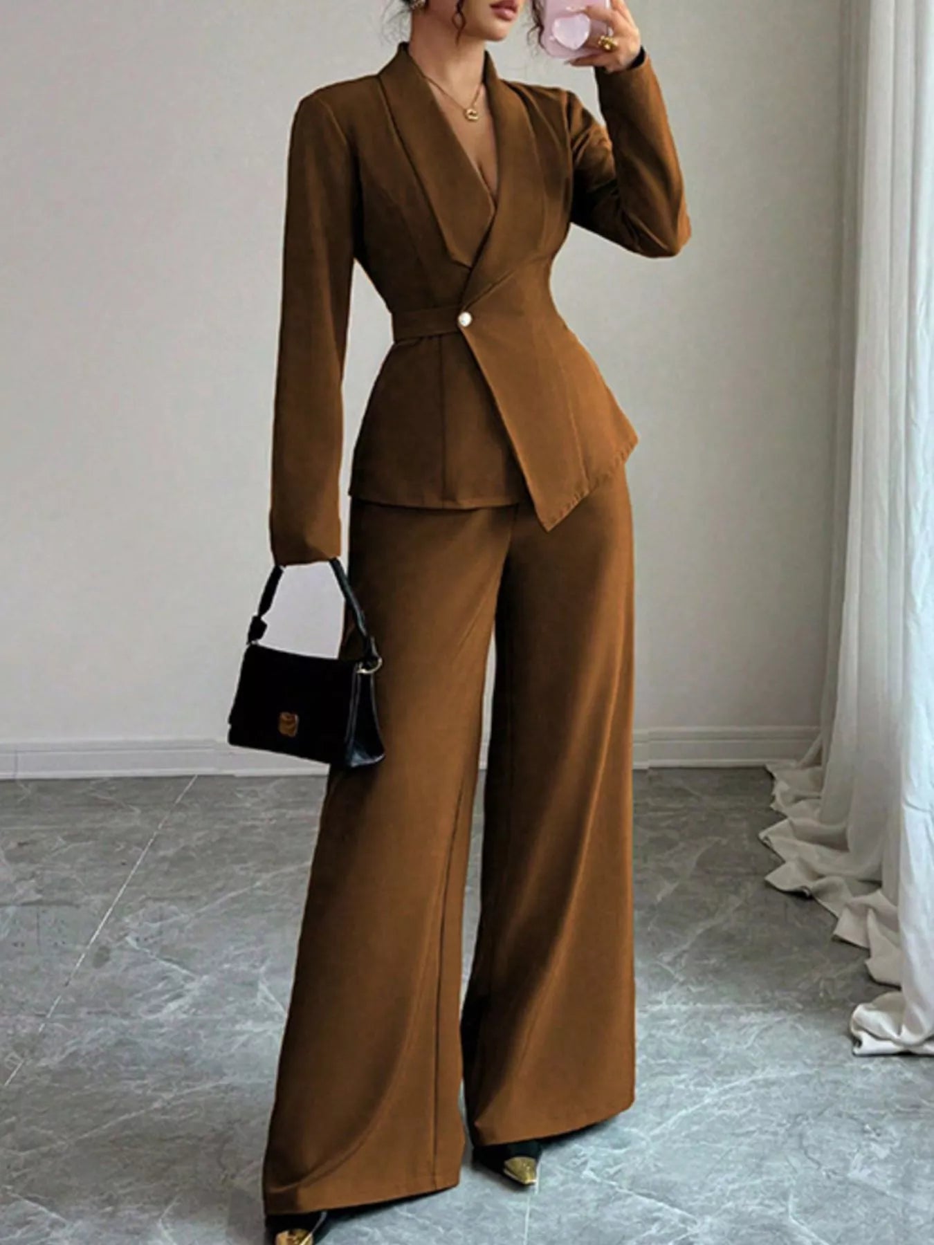 One Button Blazer and Pants Set – US Zona Markeplace One Button Blazer and Pants Set – US Zona Markeplace